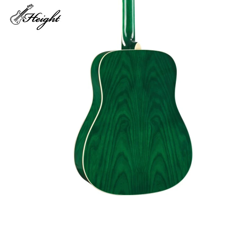 Back view of HT-140GR green acoustic guitar Back view of HT-140GR green acoustic guitar