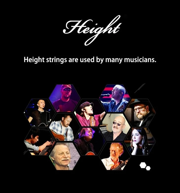 Height VX Bass Guitar Strings - Nickel Plated Hex Carbon Steel, Anti-Rust Coating, Heavy Sound & Moderate Feel